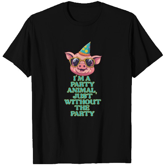 Cut Pig, Party animal, Funny T Shirts