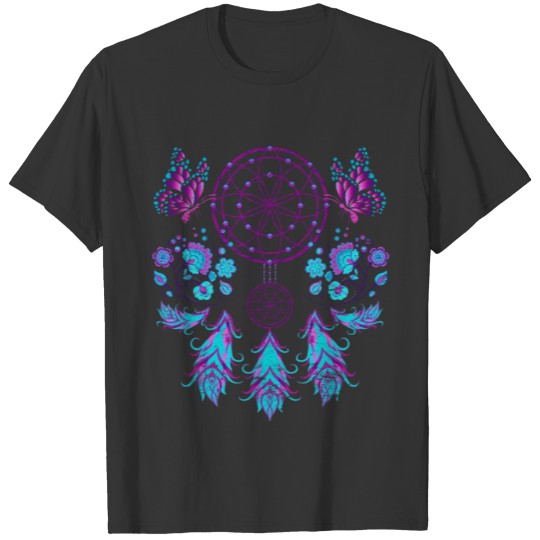 Butterfly Feather Jewelry Hippie Dream Catcher T Shirts