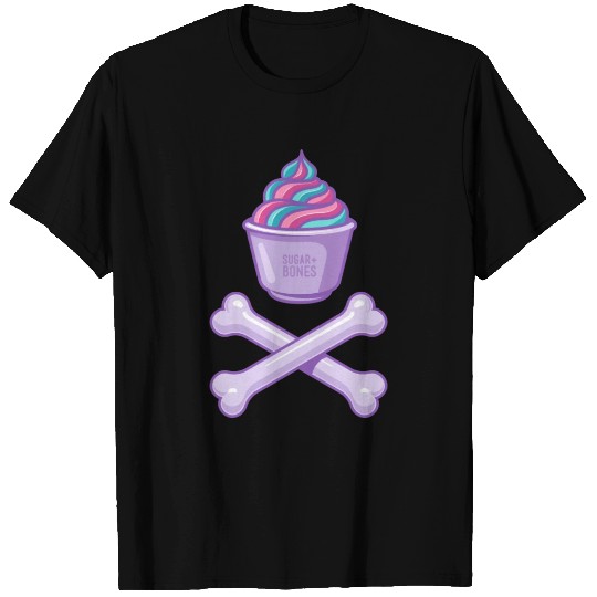 Ice Cream And Bones On Light Colours T Shirts