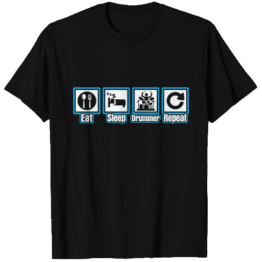 Eat Sleep Drummer Repeat T Shirts