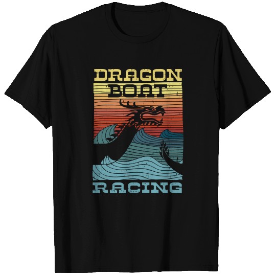 Dragon Boat Racing Retro Look T Shirts