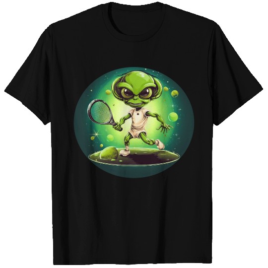Strong Alien Tennis Player at Sunset T Shirts