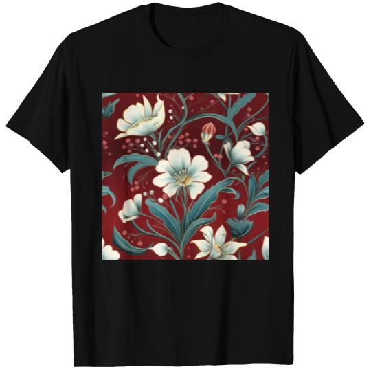 Nouveau Heritage: Baroque Flowers Wallpaper T Shirts