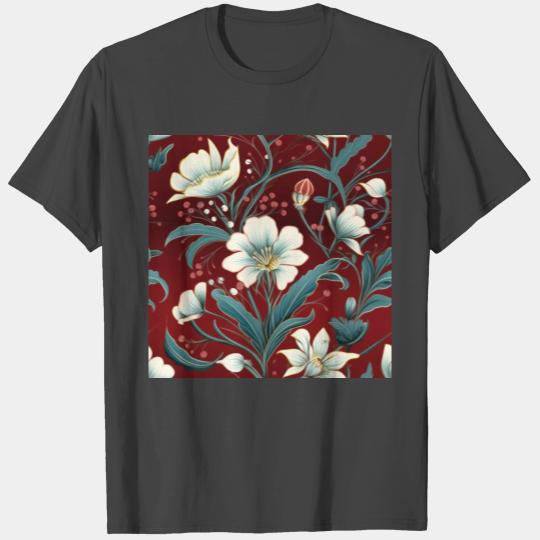 Nouveau Heritage: Baroque Flowers Wallpaper T Shirts