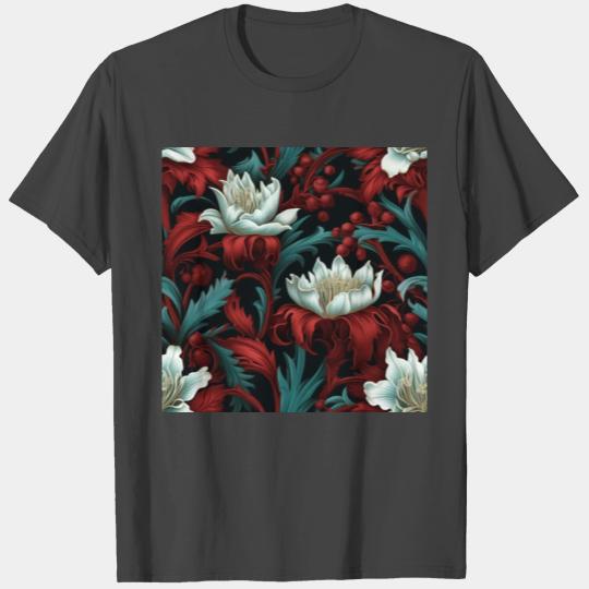 Nouveau Heritage: Baroque Flowers Wallpaper T Shirts