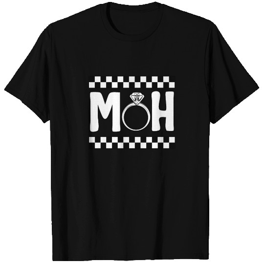 Wedding T Shirts, Maid Of Honor MOH Ring Design T Shirts,