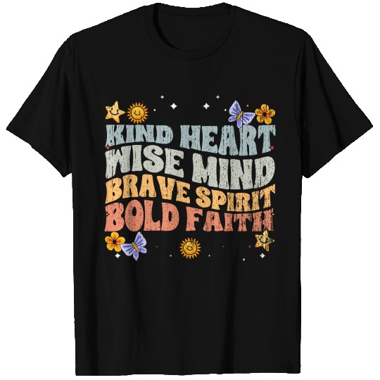 Vintage Empathy Kind Heart Wise Mind Brave Spirit T Shirts