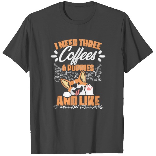Retro Coffees Puppies For An Entrepreneur Business T Shirts
