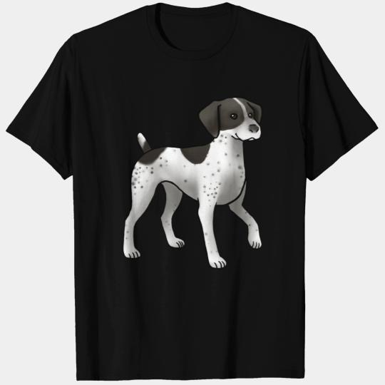 Dog German Shorthaired Pointer Black White Patched T Shirts