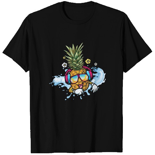 Funny Pineapple Swim Surfing Surf Hello Summer T Shirts