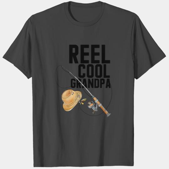 Bass Fish Reel Cool Grandpa Fathers Day Gift T Shirts