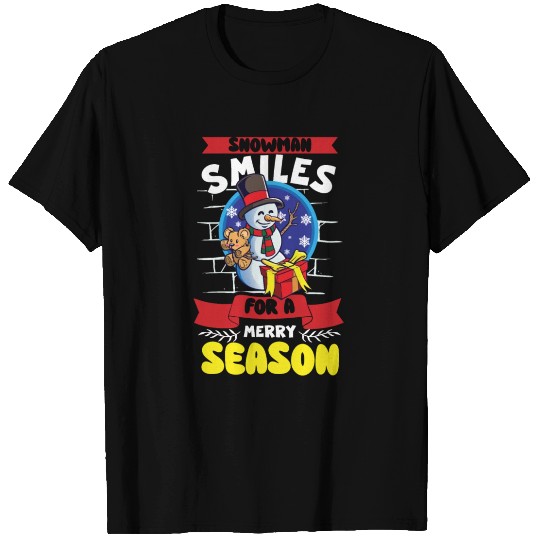 Funny Snowman Season Winter Christmas Snowman Joy T Shirts