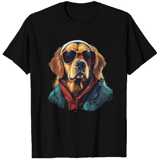 Golden Retriever in the Streets | Dog Lovers T Shirts