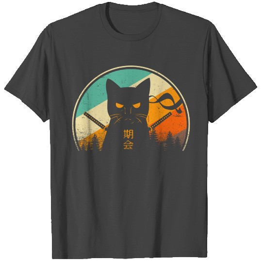 Vintage Japanese Cat Kawaii Retro Style Cat Kitten T Shirts