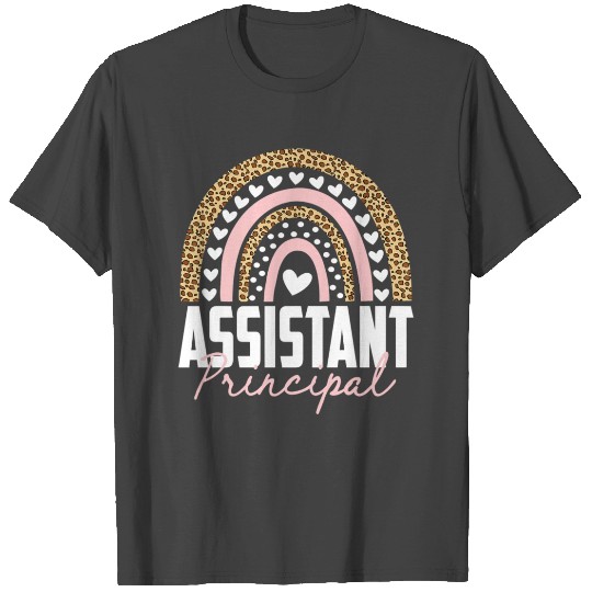 Assistant Principal Rainbow Funny Job Title School T Shirts