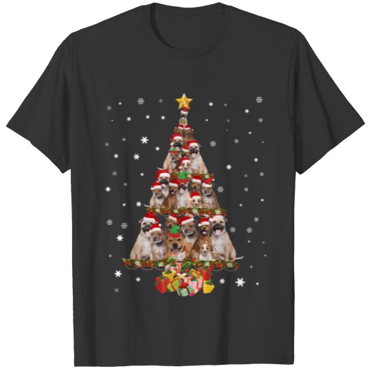 Cute Staffie Dog Christmas Tree Gift Decor Xmas T Shirts