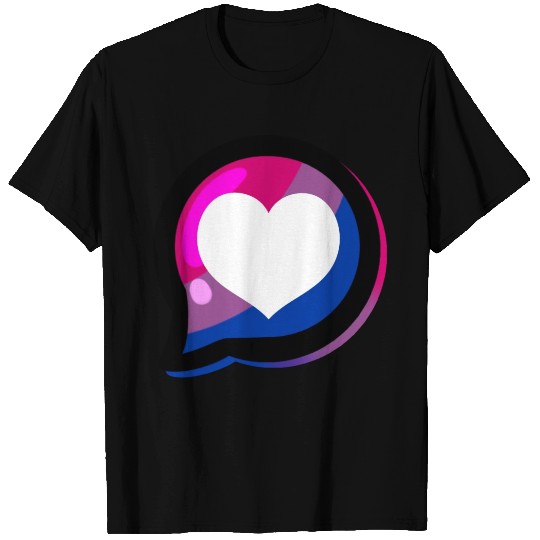 Lgbtq Pride Heart Speech Bubble Bisexual T Shirts