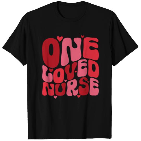 Retro One Loved Nurse Valentines Day T Shirts