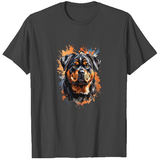 Angry Rottweiler Splash T Shirts
