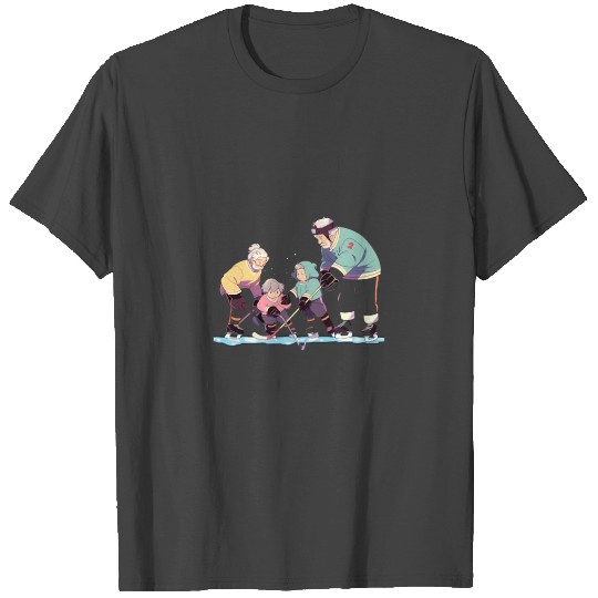 Grandparents Day Ice Hockey Grandma Grandpa T Shirts