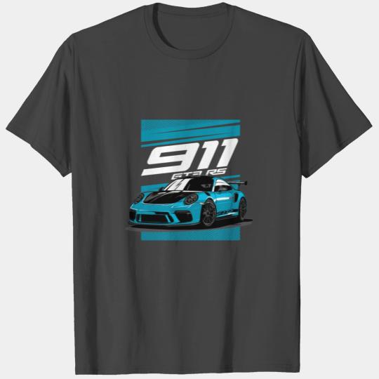 911 Super Racing Car Blue T Shirts