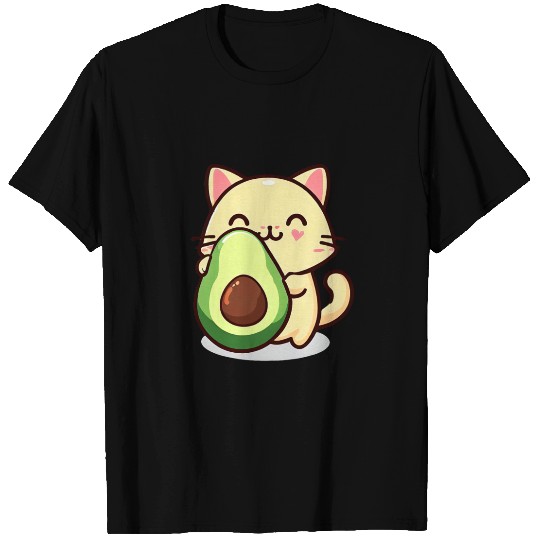 Cat with avocado T Shirts
