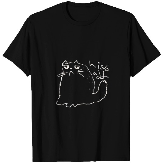 funny cat slogan hiss off cat lover gift idea T Shirts