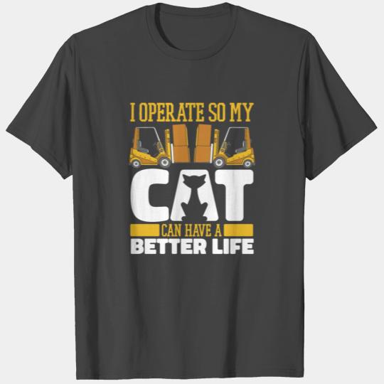 Forklift Operator Forklifter Cat T Shirts