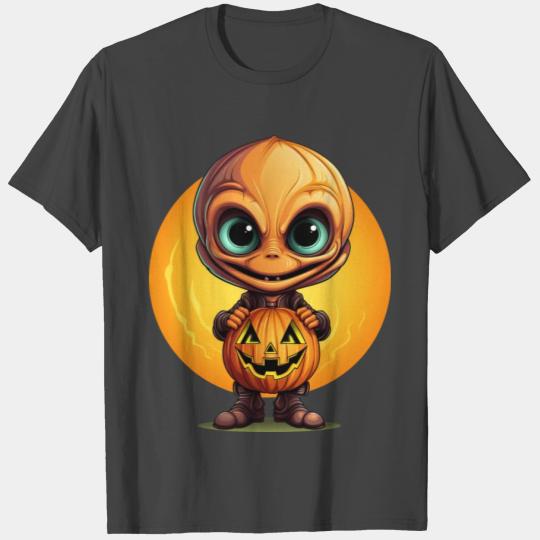 Halloween Alien - Orange Extraterrestrial with T Shirts