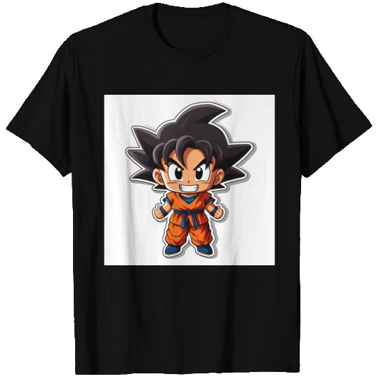 Goku Sticker Happy Bold Colors art toy style T Shirts