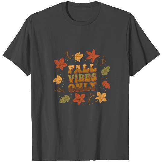 Groovy Wavy Retro Fall Vibes Only T Shirts