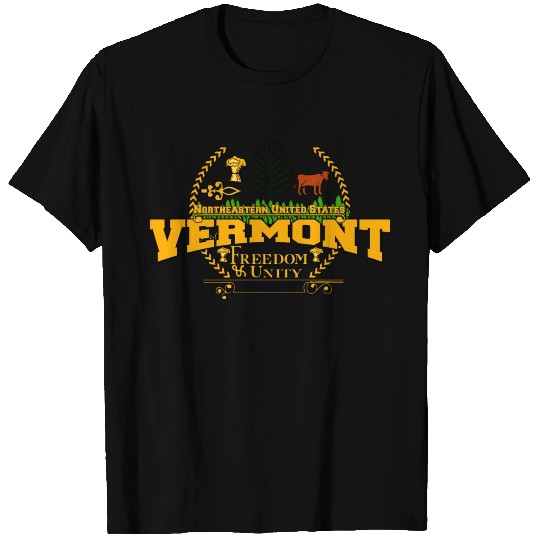State of Vermont, USA T Shirts