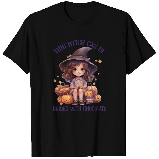 Funny This Witch Can Be Bribed With Chocolate T Shirts
