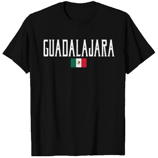 Guadalajara Meco Flag White Text T Shirts