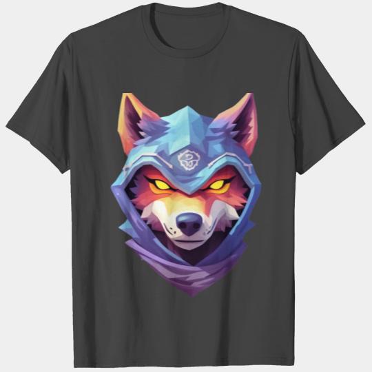 Hooded Alpha Wolf Ninja: Leader of the Night T Shirts