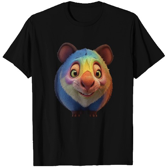 Colorful Wombat - Playful Graphic T Shirts