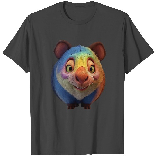 Colorful Wombat - Playful Graphic T Shirts