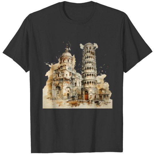 Abstract painting essence the leaning tower italy T Shirts