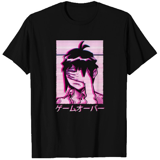 Vaporwave E Japanese Aesthetic Anime Sad E T Shirts