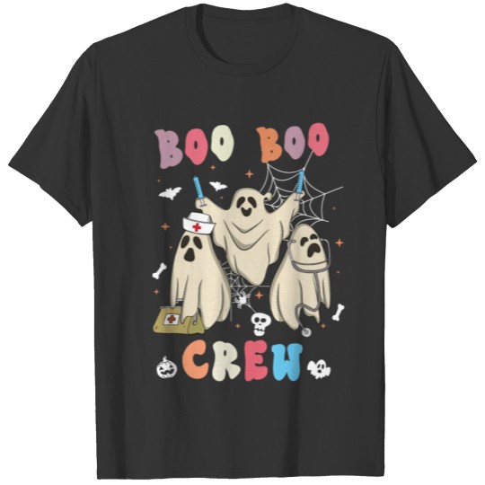 Boo Crew Nurse Gifts Halloween Nurse RN ICU Women T Shirts