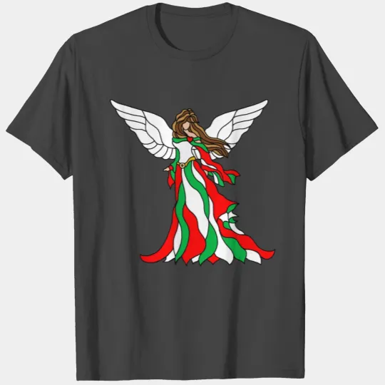 Stained Glass Italian Christmas Angel Princess T Shirts