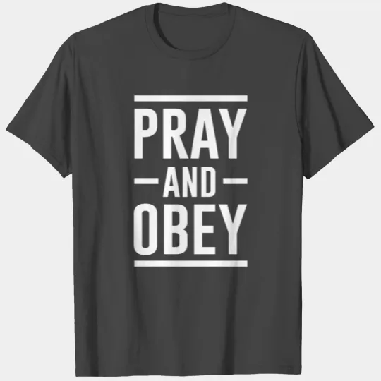 Pray And Obey Love Jesus Christian Christmas T Shirts
