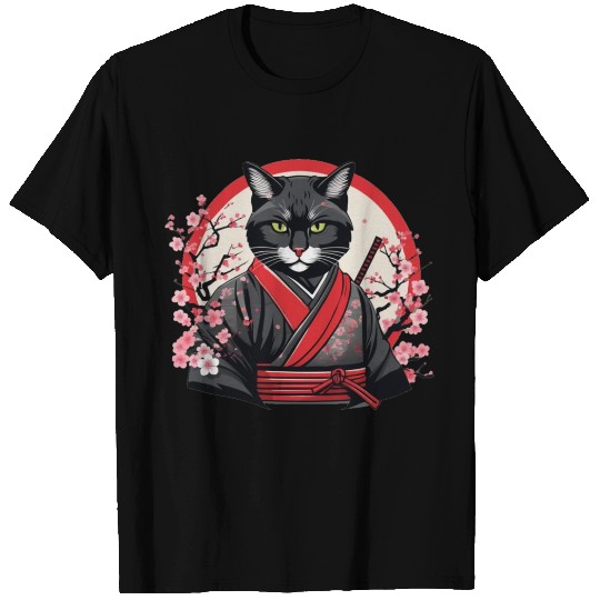 Wrathful Ronin Warrior Cat T Shirts