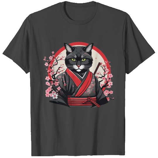 Wrathful Ronin Warrior Cat T Shirts