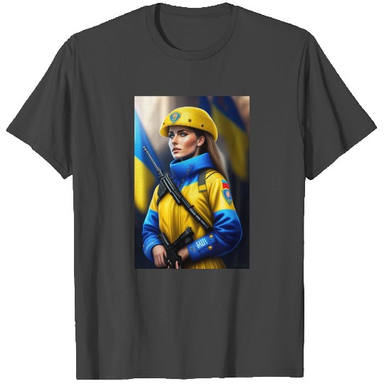 ukraine soldier art T Shirts