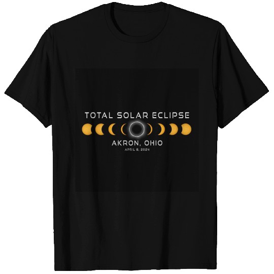Akron Ohio 2024 Eclipse Cool Souvenir April 8 T Shirts