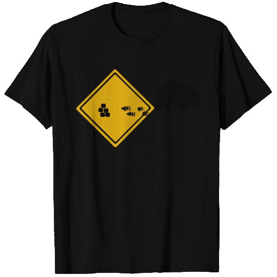 Wombat Poop Cubes Road Sign T Shirts