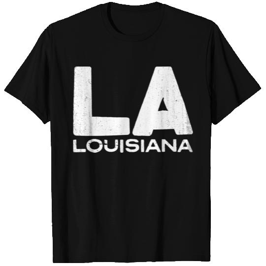 La Louisiana State Vintage Typography T Shirts