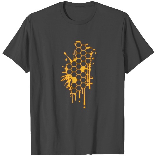 Honeycomb Pattern Honey Beekeeper Bee Hive Lover T Shirts