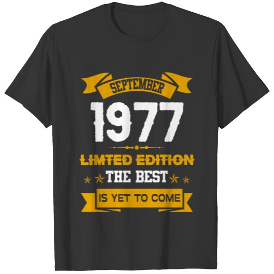 September 1977 Birthday Surprise T Shirts